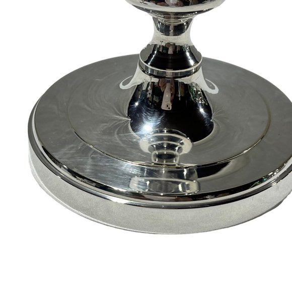 Vintage Silver Plate Candlesticks, Round Base - Set of 2 - Picture 3 of 8